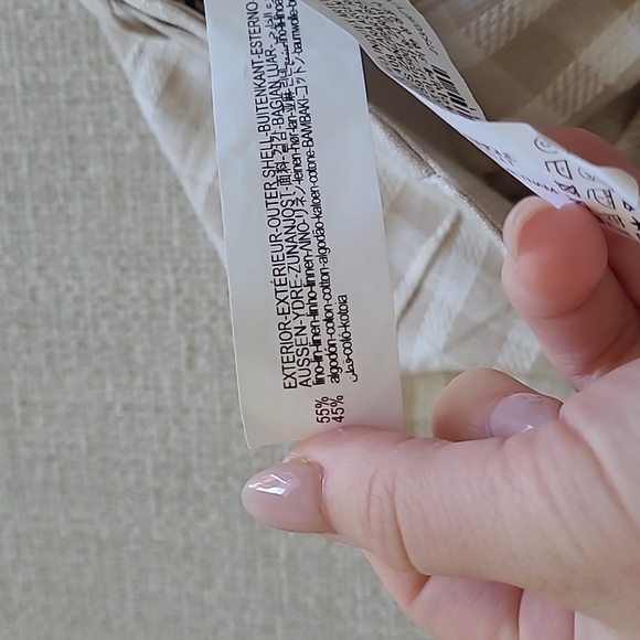 Nwt zara gingham linen blend beige paperbag waist shorts - Picture 8 of 8